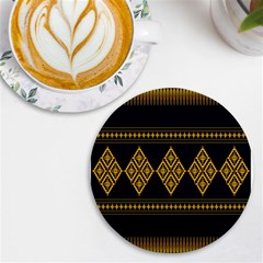 Abstract-batik Klasikjpg Uv Print Round Tile Coaster