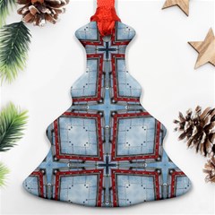 Pattern-cross-geometric-shape Christmas Tree Ornament (two Sides)