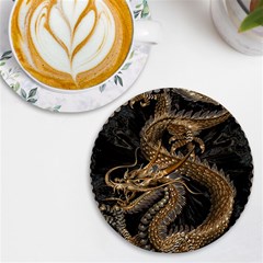 Fantasy Dragon Pentagram Uv Print Round Tile Coaster