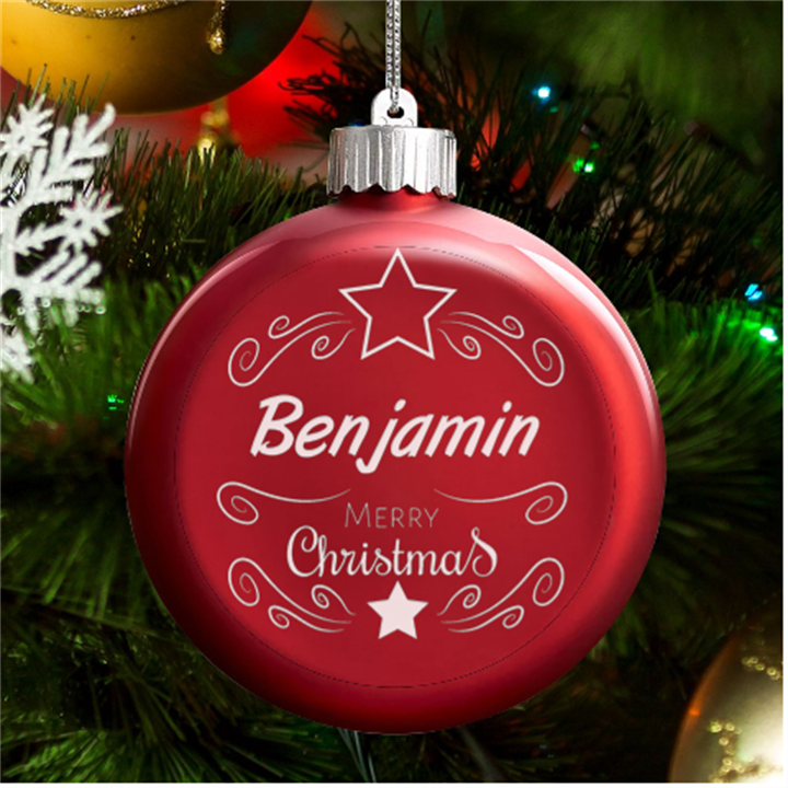 Christmas LED Glass Round Ornament