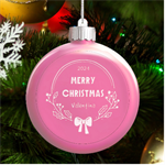 Christmas LED Glass Round Ornament Front