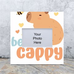 Capybara T- Shirt Bee Cappy - A Cute Capybara And A Bee Illustration T- Shirt Yoga Reflexion Pose T- Shirtyoga Reflexion Pose T- Shirt White Box Photo Frame 4  X 6 