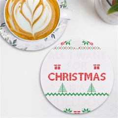 Bulldog T- Shirt Cute Bulldog T- Shirt Uv Print Round Tile Coaster