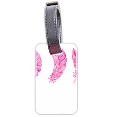 Feathers T- Shirt T H R E E I N K E D T A T T O O F E A T H E R S T- Shirt Luggage Tag (two Sides)
