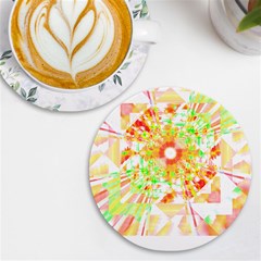 Fractal Artwork T- Shirt Sun Ray Life T- Shirt Uv Print Round Tile Coaster