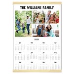 Personalized Family Calendar Canvas Yearly Calendar 16  x 22  Front - Jan 2025