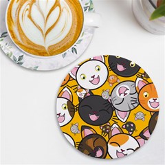 Cats-cute-kitty-kitties-kitten Uv Print Round Tile Coaster