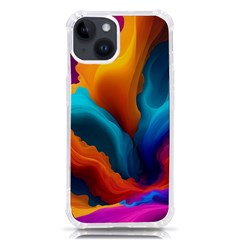 Colorful Fluid Art Abstract Modern Iphone 14 Tpu Uv Print Case