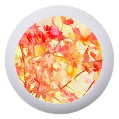 Monotype Art Pattern Leaves Colored Autumn Dento Box With Mirror