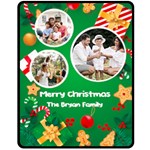 Christmas Family Photo Medium Blanket Fleece Blanket (Medium) 60 x50  Blanket Front