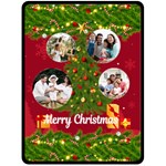 Christmas Tree Photo Large Blanket Fleece Blanket (Large) 80 x60  Blanket Front