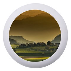 Mountains Village Trees Hills Dento Box With Mirror