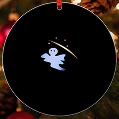 Ghost Night Night Sky Small Sweet Uv Print Acrylic Ornament Round