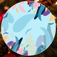 Leaves Nature Background Plants Uv Print Acrylic Ornament Round
