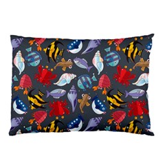 Sea Animals Pattern Wallpaper Fish Pillow Case (two Sides)