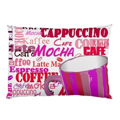 Coffee Cup Lettering Coffee Cup Pillow Case