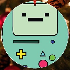 Adventure Time Beemo Bmo Illustration Cartoons Uv Print Acrylic Ornament Round