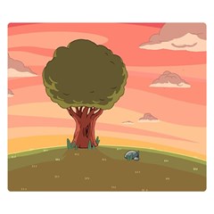 Cartoon Network Adventure Time Two Sides Premium Plush Fleece Blanket (small)