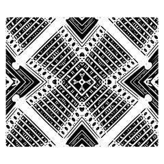 Pattern Tile Repeating Geometric Two Sides Premium Plush Fleece Blanket (small)