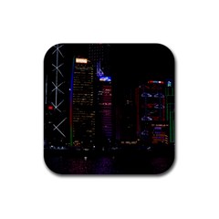 Hong Kong China Asia Skyscraper Rubber Coaster (square)