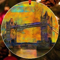London Tower Abstract Bridge Uv Print Acrylic Ornament Round