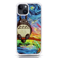 Totoro Starry Night Art Van Gogh Parody Iphone 14 Tpu Uv Print Case