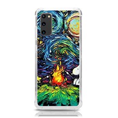 Dog Cartoon Starry Night Print Van Gogh Parody Samsung Galaxy S20 6 2 Inch Tpu Uv Case