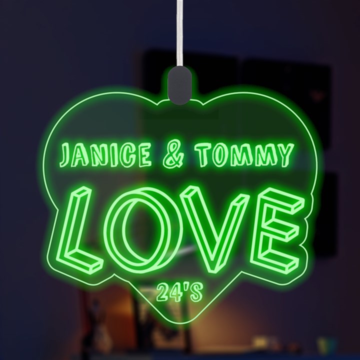Happy Valentine LED Acrylic Ornament