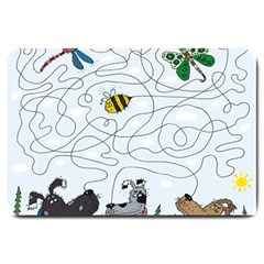 Dog Puzzle Maze Bee Butterfly Large Doormat