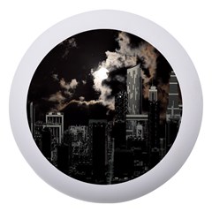 City Night Moon Skyline Skyscraper Dento Box With Mirror