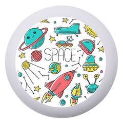 Space Cosmos Seamless Pattern Seamless Pattern Doodle Style Dento Box With Mirror
