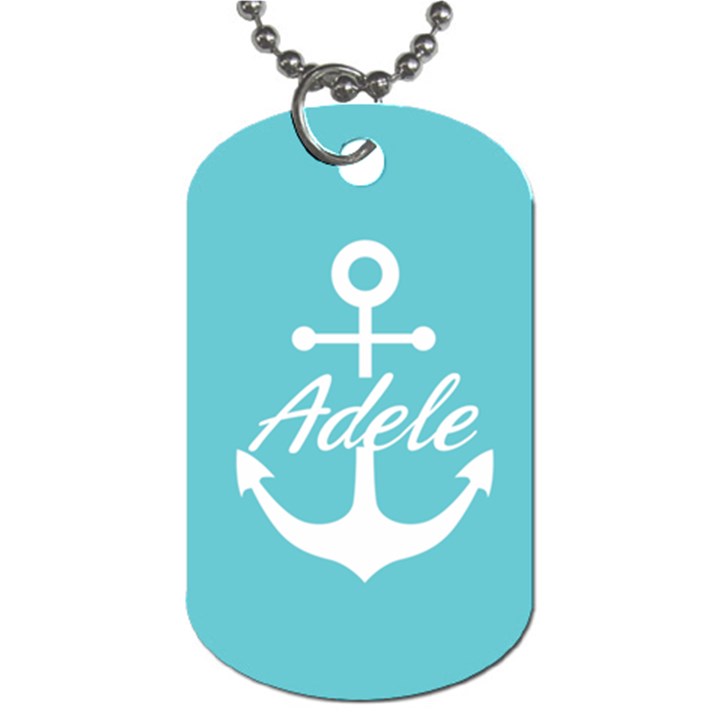 Anchor Name Dog Tag Dog Tag (One Side)