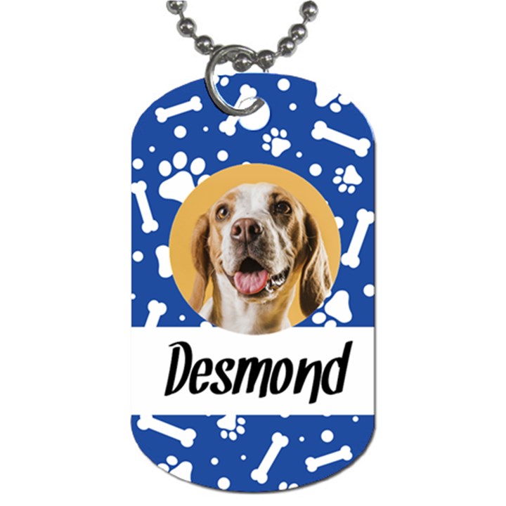 Photo Name Dog Tag Dog Tag (One Side)