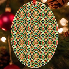Pattern Design Vintage Abstract Uv Print Acrylic Ornament Oval