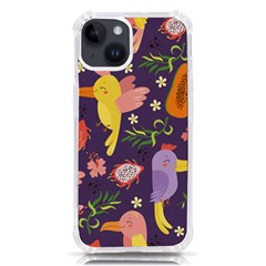 Exotic Seamless Pattern With Parrots Fruits Iphone 14 Tpu Uv Print Case