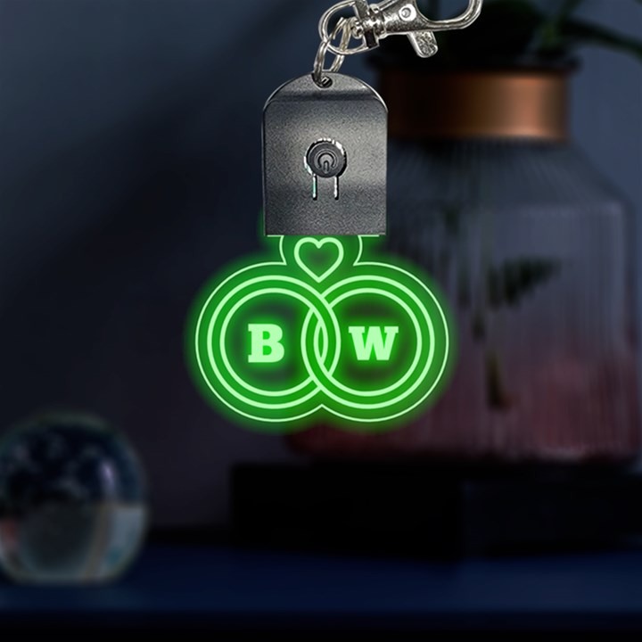 Couple Rings LED Key Chain