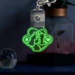 Couple Graphic LED Key Chain Front