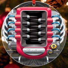 Car Engine Uv Print Acrylic Ornament Round