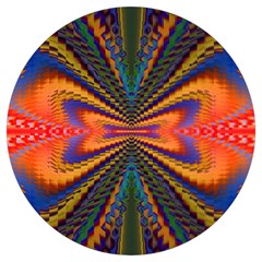 Casanova Abstract Art-colors Cool Druffix Flower Freaky Trippy Round Trivet