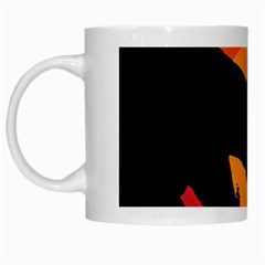 Forest Bear Silhouette Sunset White Mug