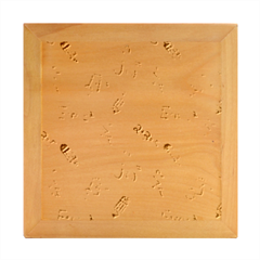 Background School Doodles Graphic Wood Photo Frame Cube