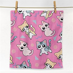 Cute Animal Little Cat Seamless Pattern Face Towel