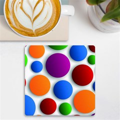Abstract Dots Colorful Uv Print Square Tile Coaster 