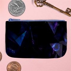 Abstract, Black, Purple, Large Coin Purse