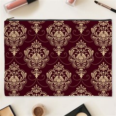 Vintage Floral Pattern, Purple Vintage Cosmetic Bag (xxxl)