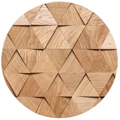 Wooden Triangles Texture, Wooden Wooden Wooden Bottle Opener (round)
