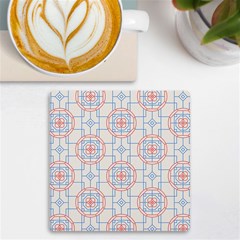 Traditional Vintage Geometric Retro Rwb Old Uv Print Square Tile Coaster 