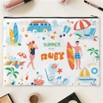 Personalized Summer Tropical Name Cosmetic Bag Cosmetic Bag (XXXL) Back
