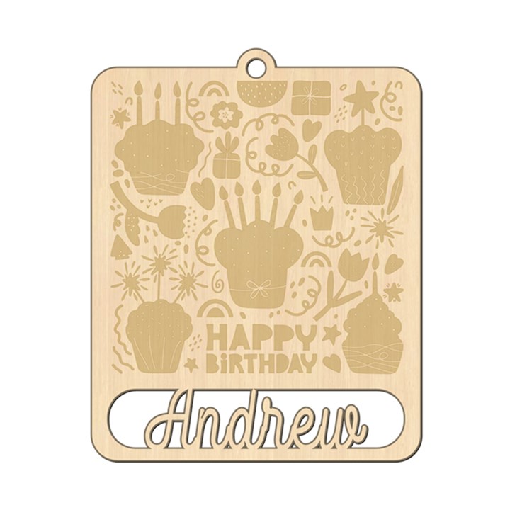 Personalized Happy Birthday Wood Ornament Wood Ornament