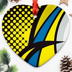 Colorful Abstract Background Art Heart Ornament (two Sides)